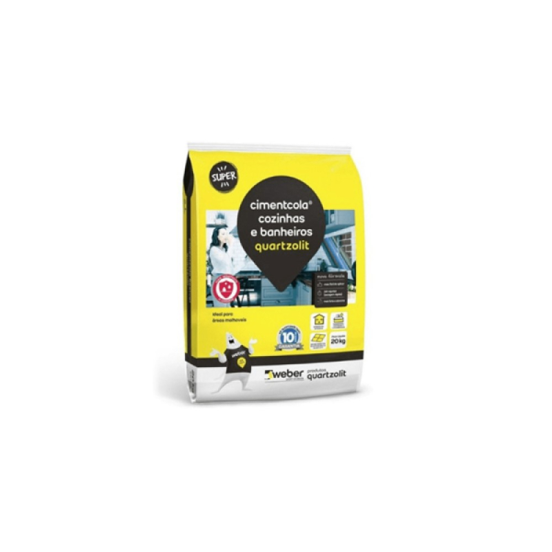 Argamassa Colante Cozinha e Banheiro Cinza 20 kg Quartzolit