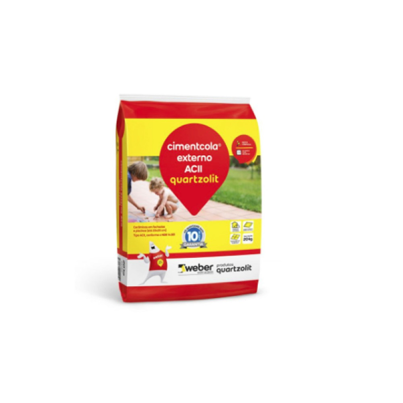 Argamassa externa ACII cinza Quartzolit